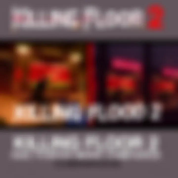 A split-screen image showing gameplay from Killing Floor 1 on one side, featuring various mods like new maps and characters, and Killing Floor 2 on the other side, showcasing limited mod options with only custom maps.