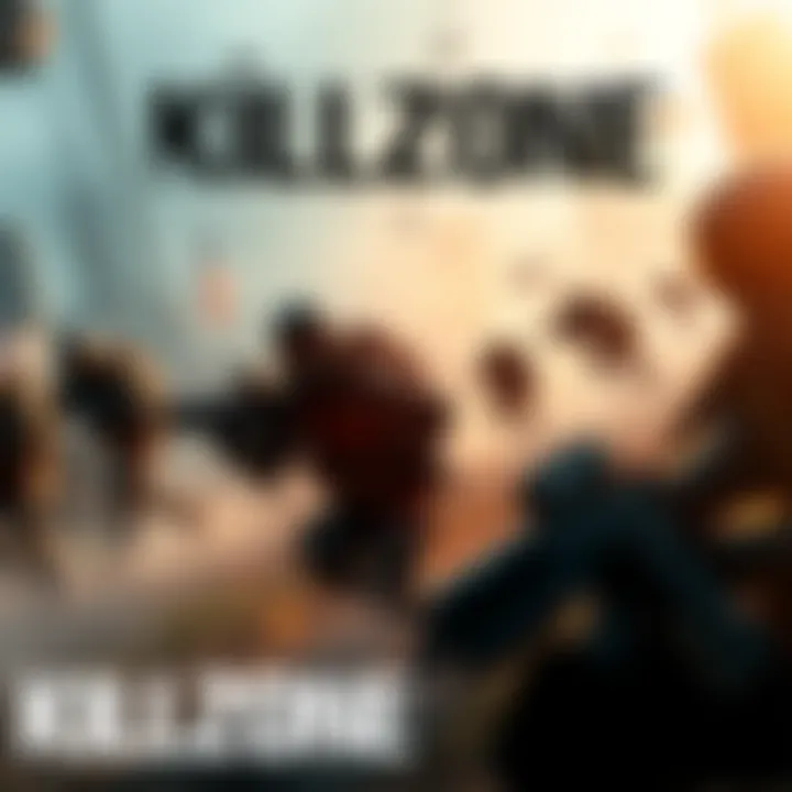 A futuristic battlefield with soldiers in combat gear from the Killzone series, highlighting the intense action of the game.