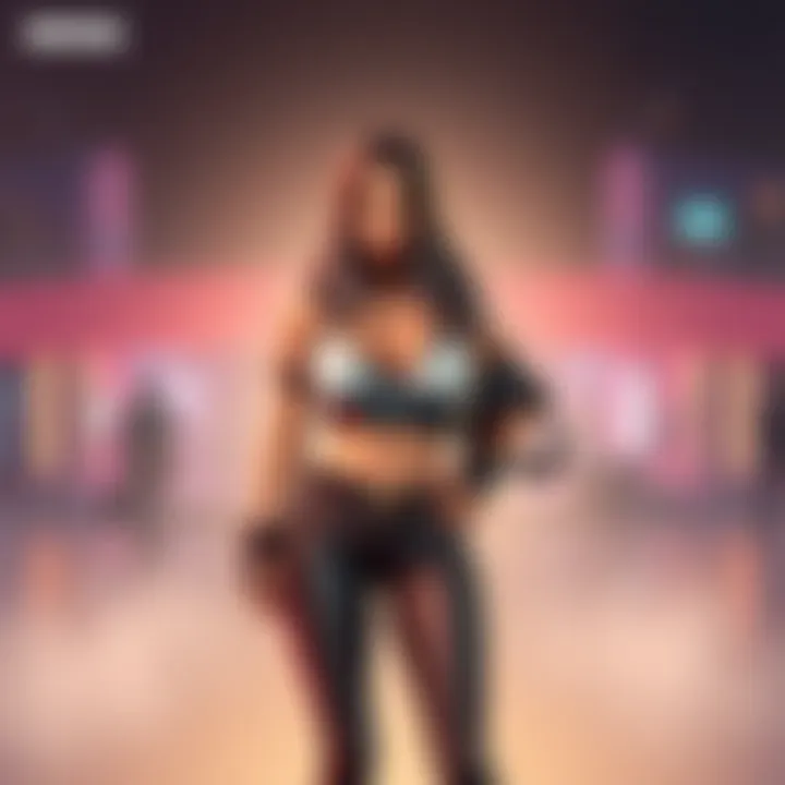 Kim Kardashian's Fortnite Outfit Kim Kardashian's stylish outfit featured in Fortnite, showcasing trendy game character wearing the latest fashion inspired by the celebrity.