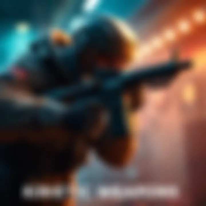 A character holds a kinetic weapon, ready for action in a gaming environment, emphasizing strategy and skill.