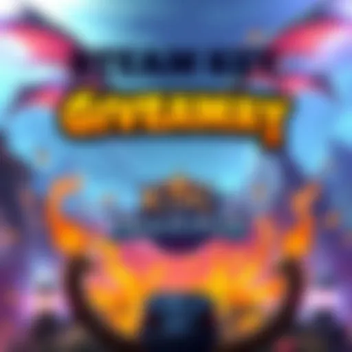 A promotional banner showing a Steam key giveaway for the game King Of Dragon Pass with a colorful gaming theme.