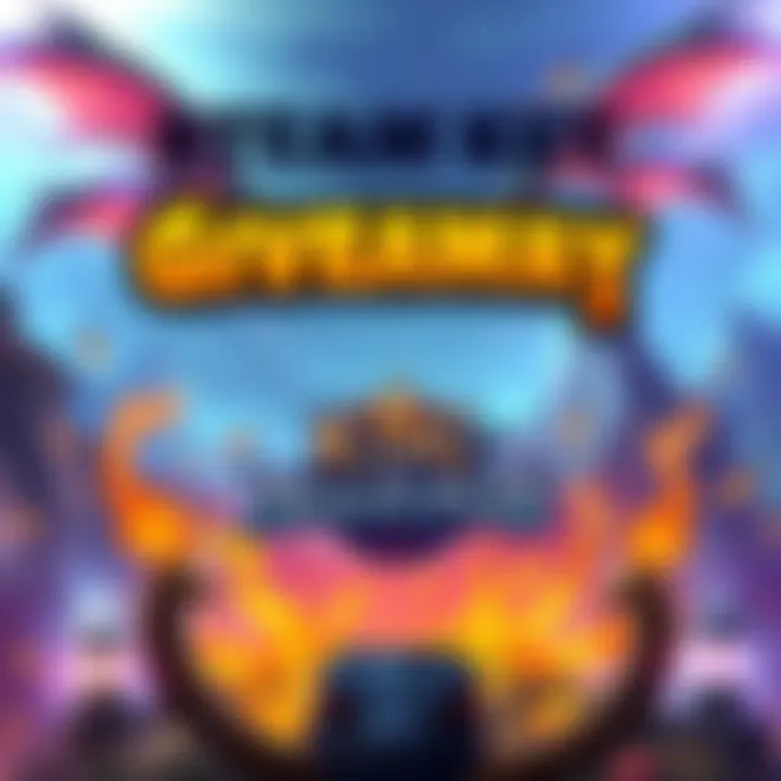 A promotional banner showing a Steam key giveaway for the game King Of Dragon Pass with a colorful gaming theme.