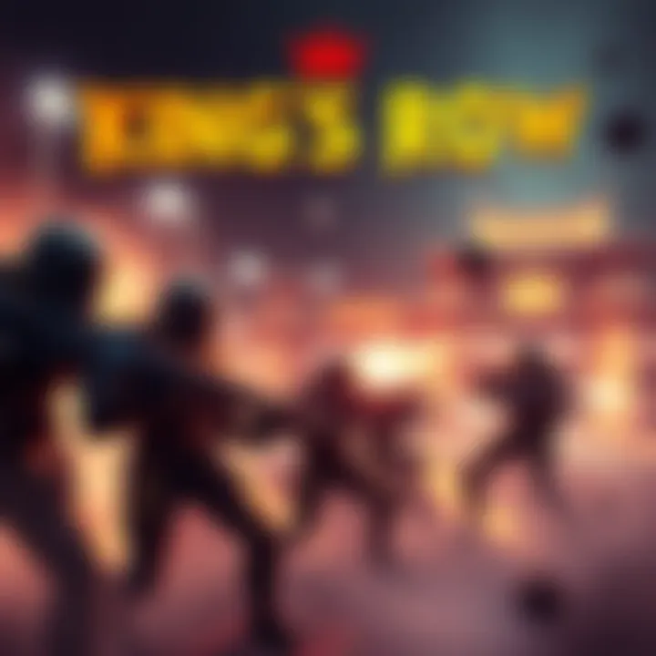 A dynamic scene from a King's Row match showing players using bombs strategically to win the game.