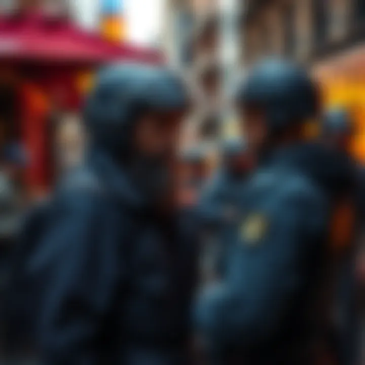 KingCid facing a street vendor in New York City during a confrontation, with police nearby observing the situation.