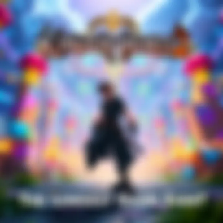 A scene showing a character from Kingdom Hearts 2 in a colorful, fantasy world, emphasizing the game's long intro sequence.