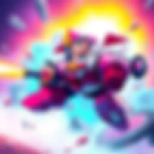 Kirby in Battle Mecha Kirby piloting a battle mecha, ready for action in Planet Robobot, with vibrant colors and dynamic pose.