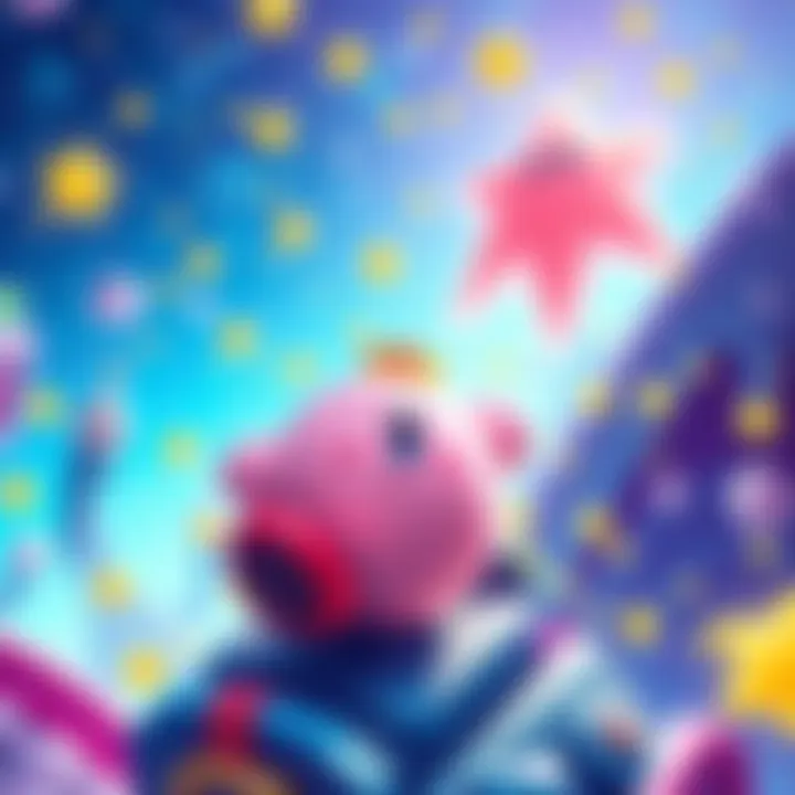 Kirby exploring a colorful world filled with stars and new challenges in Nintendo Switch 2.