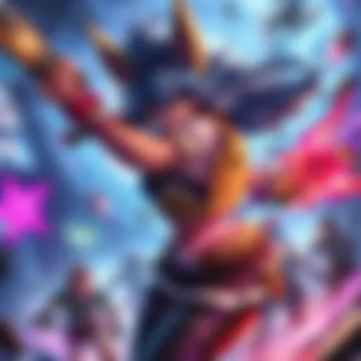 Kiri displays aggressive gameplay in a ranked match, showcasing vibrant abilities and intense action with teammates fighting enemies.