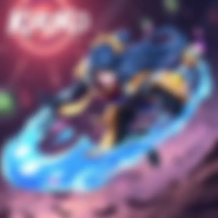 Kiriko in Action A dynamic scene showing Kiriko, a character with mystical powers, providing support to teammates in a competitive game environment.