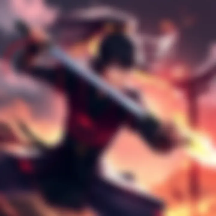 Kiriko throwing Kunai while providing healing support to teammates