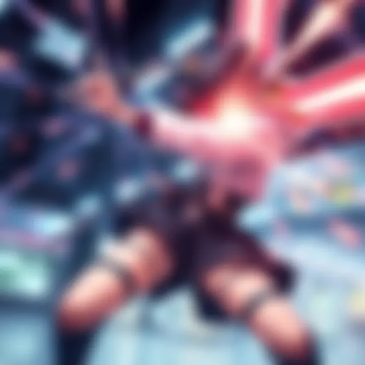 Kiriko Performing Cool Pose Attack Kiriko showcases her new pose attack in an action-packed scene, highlighting her skills and flair.