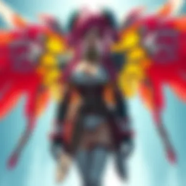 Kiriko and Mercy showcase new skins Kiriko and Mercy wearing their latest skins, looking vibrant and colorful, while Freja stands in the background with plain attire, highlighting the difference in skin designs.