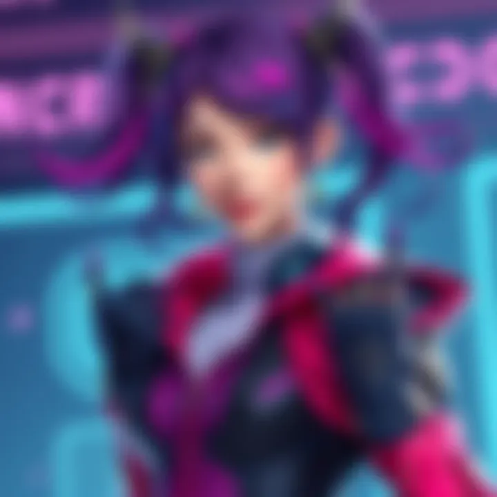 Kiriko showcasing her new skin with unique grippers, highlighting fresh design details and vibrant colors.