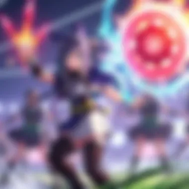 Kiriko using her abilities in a match Kiriko is shown in action, utilizing her powerful skills Clone Conjuration and Fleet Foot during gameplay, with players reacting in the background.