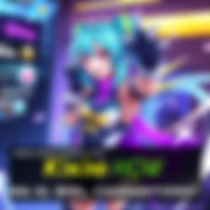 Kiriko in a dynamic pose, showcasing her new skin with vibrant colors and a lively expression, surrounded by a gaming interface.