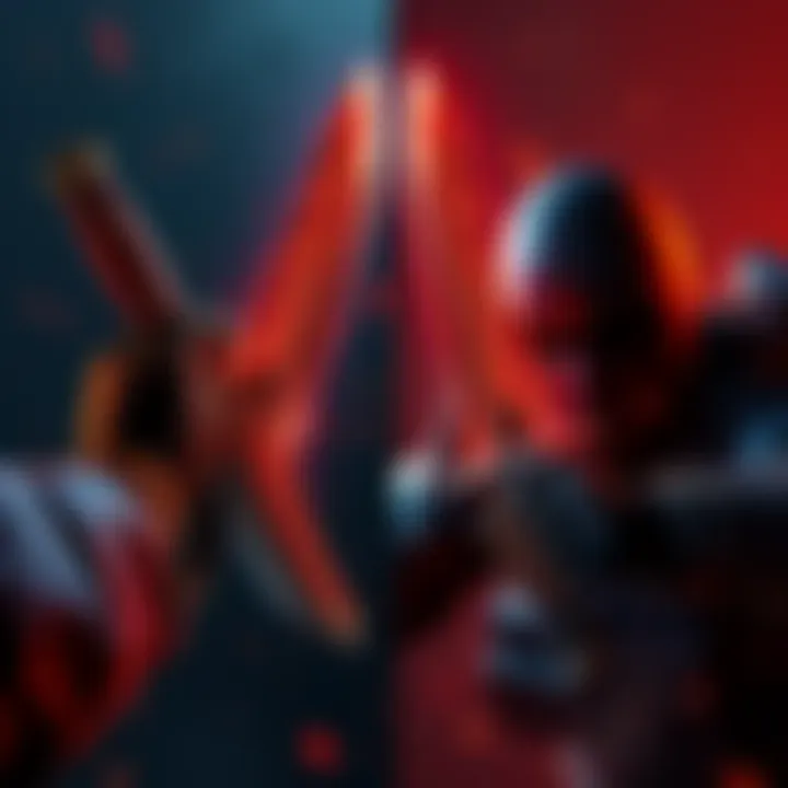 Knife animations in Valorant and CS Side-by-side comparison of knife animations from Valorant and Counter-Strike gameplay clips