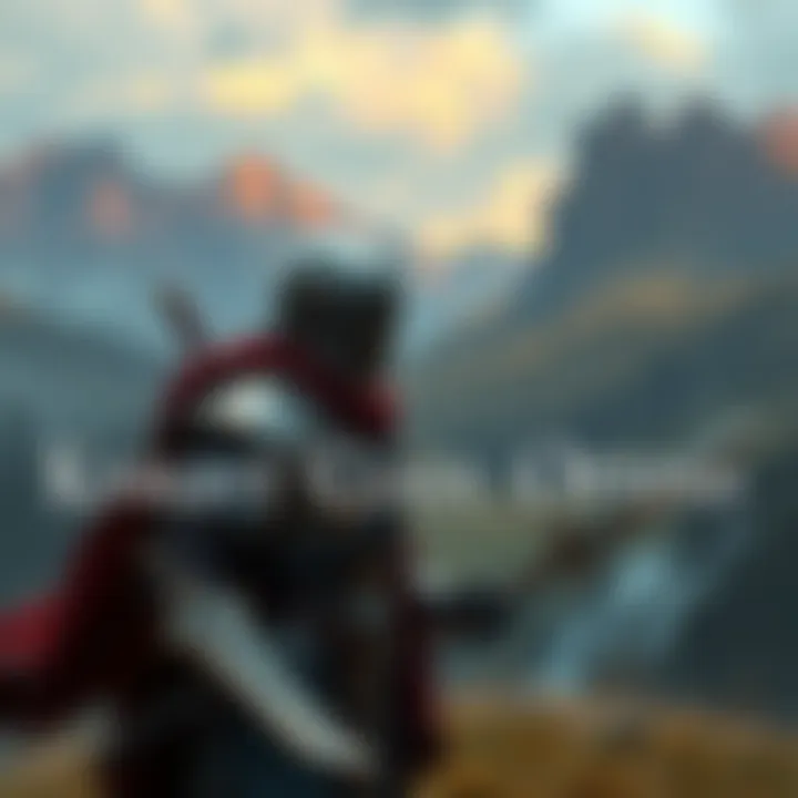 A warrior contemplating class changes in a fantasy landscape