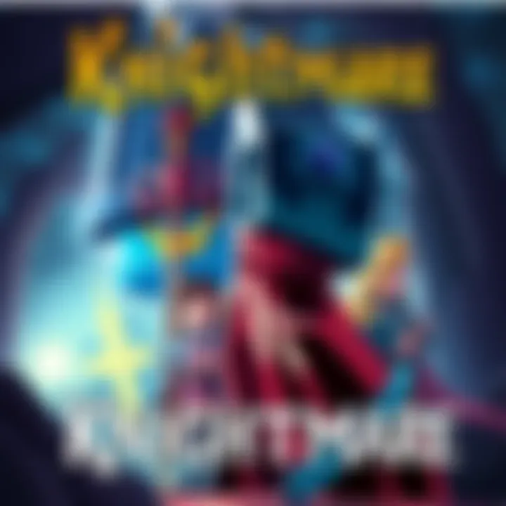 Knightmare Game Cover Cover illustration of Knightmare game featuring original cast members in a fantasy setting