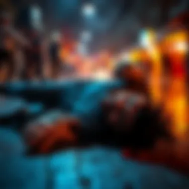 Kodiak Red lying on the ground after being knocked out by a short opponent in a street fight on Brand Risk.