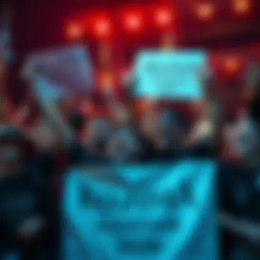 A group of excited fans holding signs and wearing merch for Kojima, expressing their anticipation for new game releases in 2026