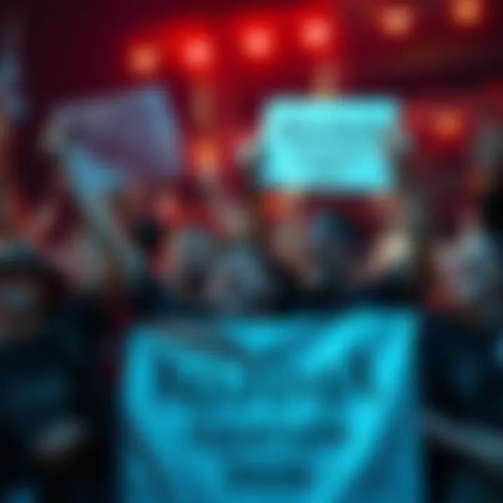 A group of excited fans holding signs and wearing merch for Kojima, expressing their anticipation for new game releases in 2026