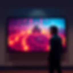 Hideo Kojima stands next to a screen displaying the OD teaser, hinting at secrets for fans to find.