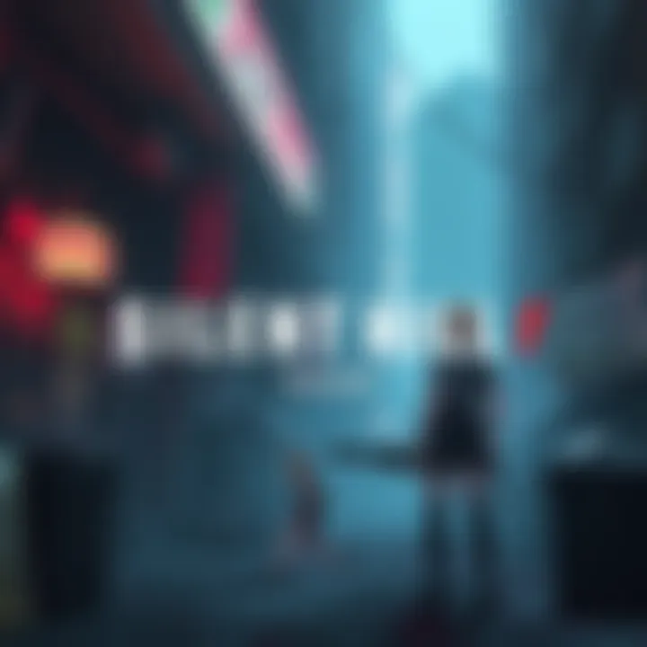 A promotional image for SILENT HILL f featuring elements of survival horror and anime style, highlighting the collaboration with @kingvader at Anime Expo 2025.