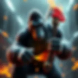 Kong holding the new Combat Axe, showing its unique design and features in a battle-ready stance.