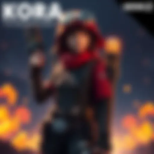 Kora, a skilled explosives expert, stands ready with her gear, preparing for a mission to find the Queen.