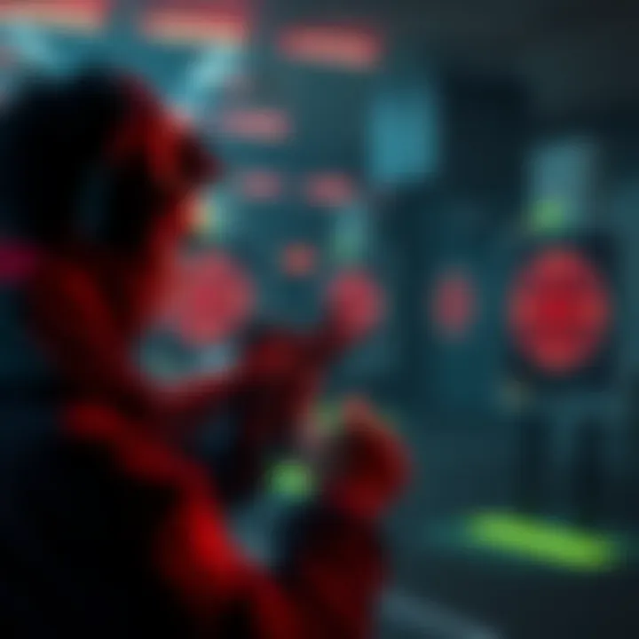 Player focused on aiming at targets in Kovaaks, demonstrating mouse control and precision