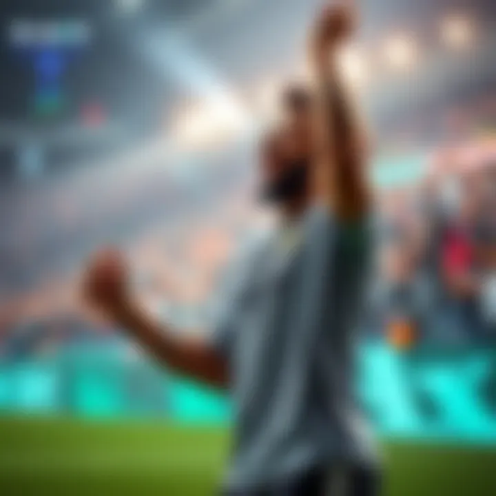 Krabeni Celebrates Ace Moment Krabeni celebrating after scoring an impressive ace during the ESL Pro League Semi-Final, with teammates cheering in the background.