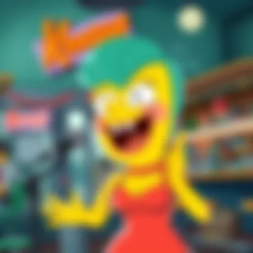 Krasue singing at Krusty Krab Krasue performs an opera song at the Krusty Krab, captivating the audience with her singing talent.