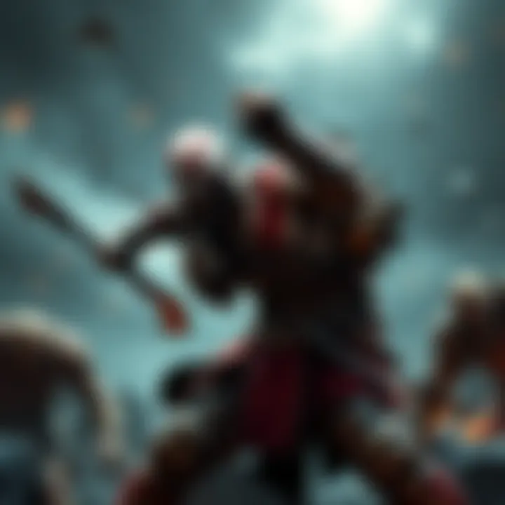 Kratos battling Ares in an epic scene from God of War 2 with intense action and dramatic visuals