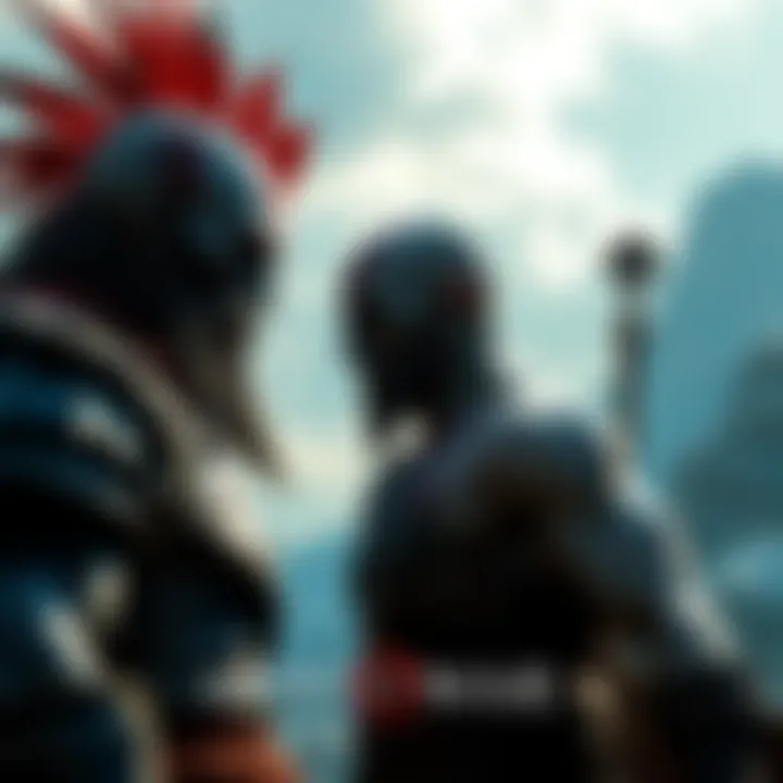 Kratos stands defiantly before Athena, symbolizing conflict and hope at the end of God of War 3.