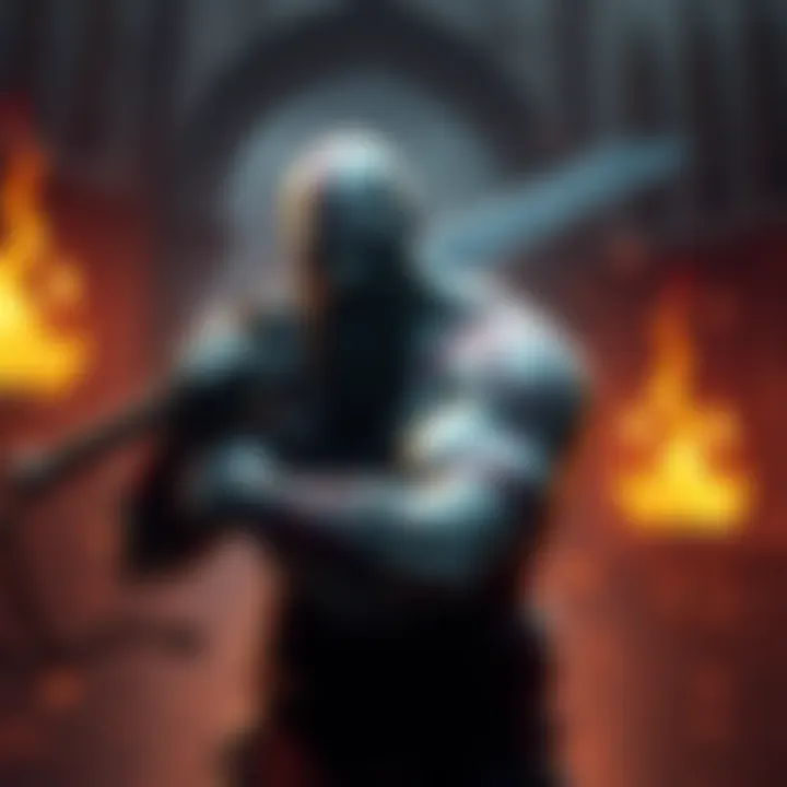 Kratos with his weapon Kratos, the iconic video game character, holding his weapon in a fierce stance, ready for battle.