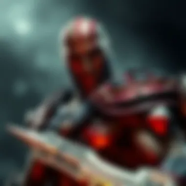 A black actor dressed as Kratos, the character from a popular video game, showcasing his iconic armor and weapon, set against a dramatic background.