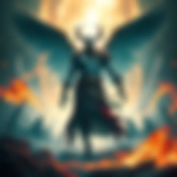 Kratos stands fiercely in a mystical landscape, showcasing his unyielding spirit amidst swirling energies and chaotic elements.