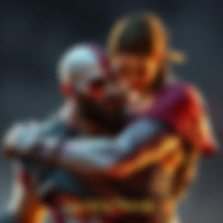 Kratos and Faye Together Kratos and Faye reunite in a warm embrace, symbolizing family ties in the God of War series