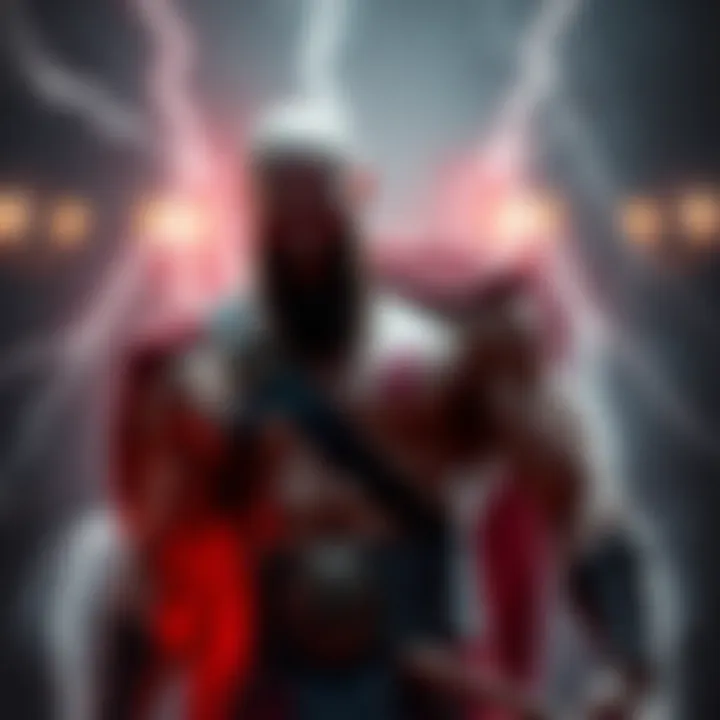Kratos, a muscular warrior, stands with a fierce expression, ready to unleash his rage. Lightning crackles around him, highlighting his intense features.