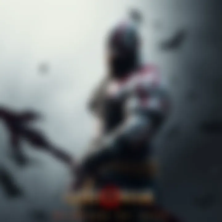 Kratos stands in a fierce pose, wielding his weapon, surrounded by a dark and ominous background, hinting at a clash with gods in God of War 6.