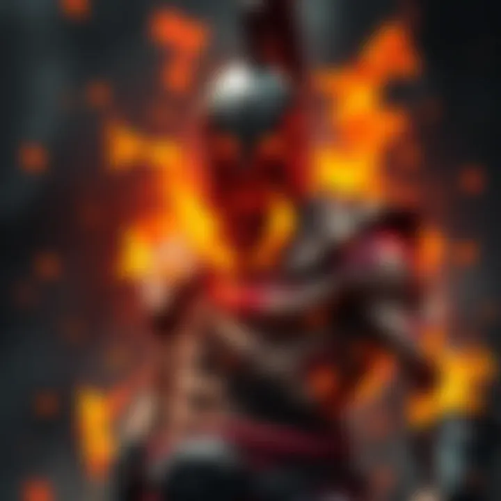 Kratos, the warrior from the game, surrounded by a fiery glow showing intense anger and power as he prepares for battle.