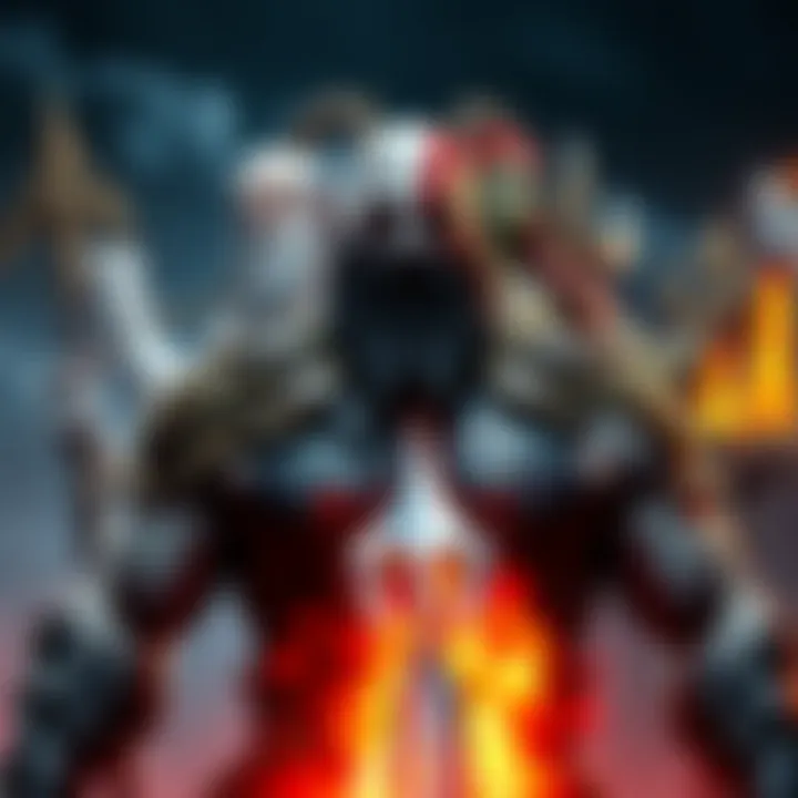 Kratos stands ready for battle against Disney's versions of Zeus, Hercules, and Hades in an epic showdown.