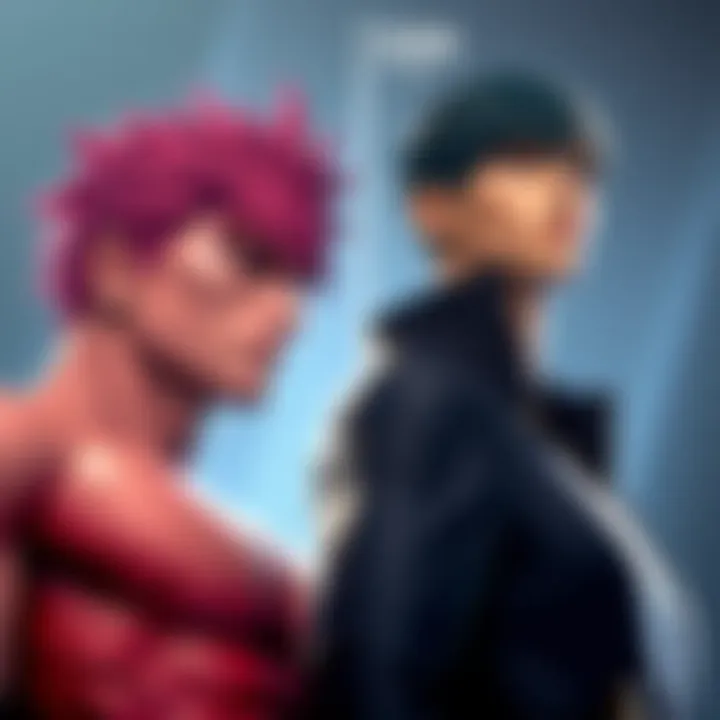 A side-by-side image showing Krauser and Leon standing next to each other to highlight their height difference.