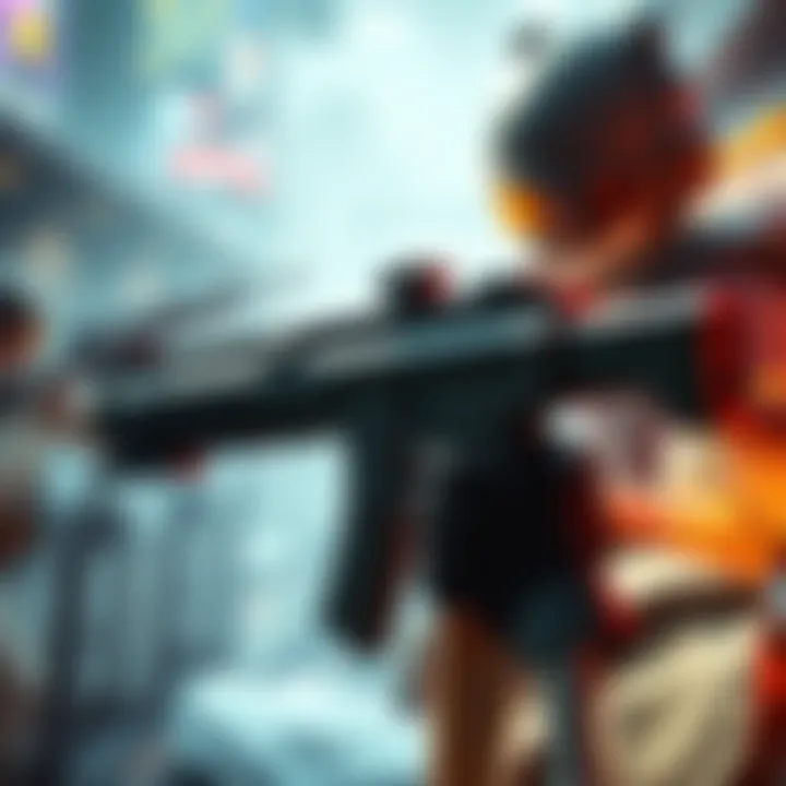 A gamer holds the Krig 6 weapon in a digital battlefield, showcasing its sleek design and powerful features.