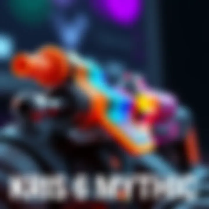 Close-up view of the Kris 6 Mythic weapon in Call of Duty Mobile, showcasing its unique design and colors.