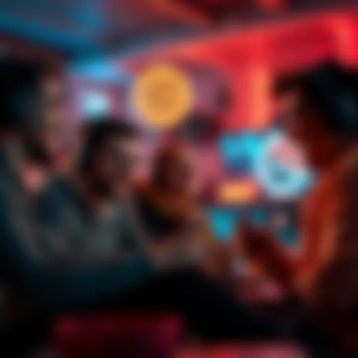 KSI Global Gaming Community A group of adult gamers enjoying a virtual game night on Discord, sharing laughter and excitement while playing together.