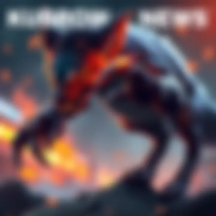 A Kubrow, a wolf-like companion, showcasing sharp claws, ready for action.