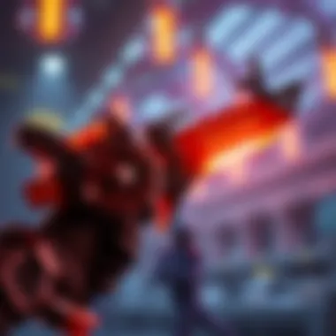 A close-up view of the Kuva Drakgoon, showcasing its sleek design and unique features in a game setting.