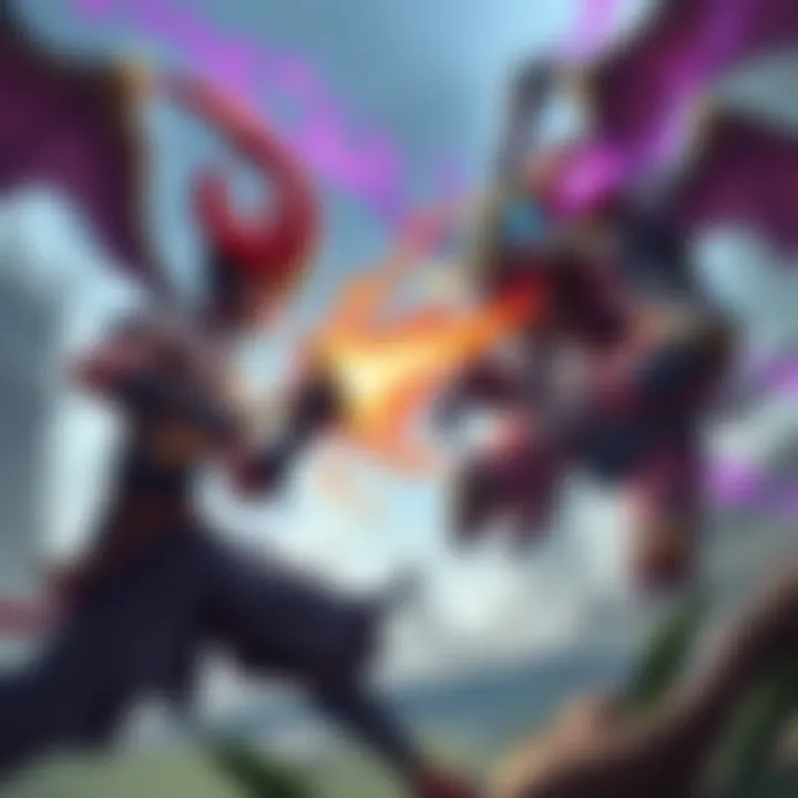 Kwang preparing to battle Grux Illustration of Kwang in an intense duel against Grux, showcasing strategic item builds for victory in offlane combat