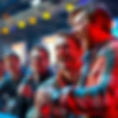 Kyle Laughs at Showdown Kyle laughs joyfully as Hanson and Jeffm compete in a fun and lively event, showcasing their friendly rivalry.